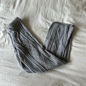 Edikted Gray Knit Straight Leg Pants